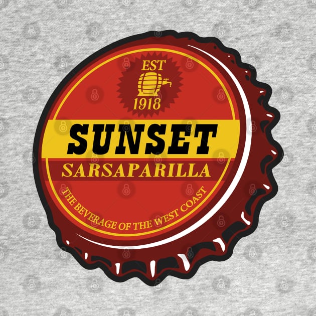 Vintage Sunset Sarsaparilla Bottlecap by StudioPM71